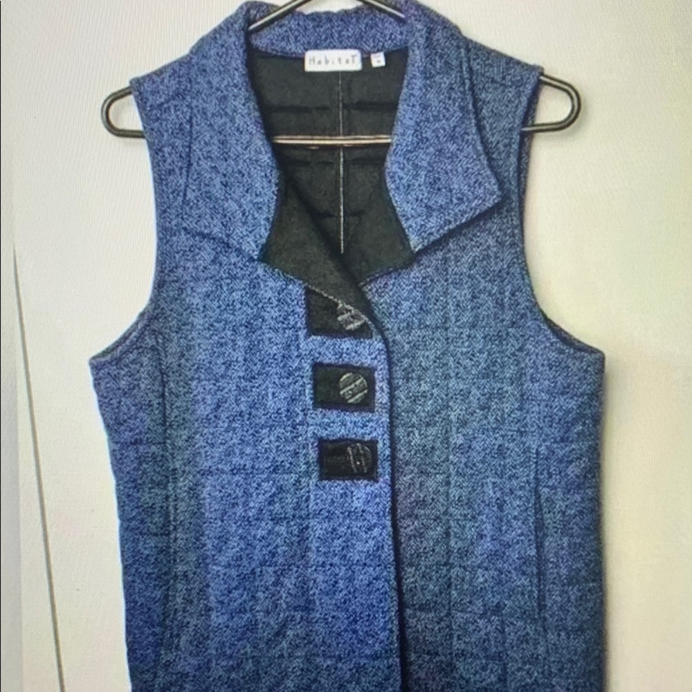 Habitat Textured Blue and Black Vest